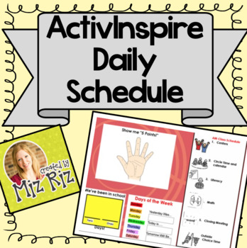 Preview of Daily Schedule for ActivInspire!