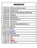 Daily Schedule for Entire Week