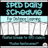 Daily Schedule for SPED Students (Distance Learning)