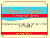 Daily Schedule in Spanish (Horario de clases en espanol)