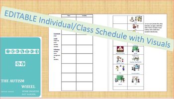 Preview of Daily Schedule with Visuals-Autism-Individual-Class-Editable