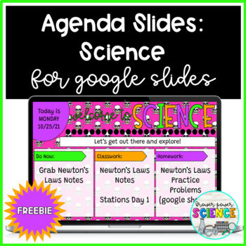 Preview of Daily Science Agenda Slides | Halloween Freebie