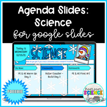 Preview of Daily Science Agenda Slides | Winter Freebie