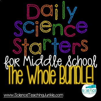 Preview of Daily Science Starters for Middle School - The WHOLE Bundle!