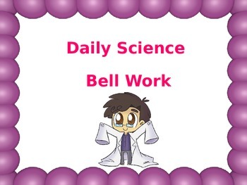 Daily Science Walk In Bell Work Preview By Sweet D Tpt