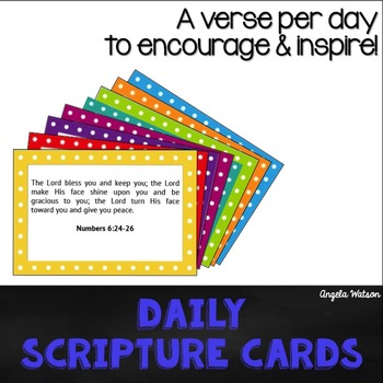 Preview of Daily Scripture Cards for Teachers: A verse a day to encourage and inspire