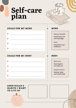 Daily Self Care Planner, Self Care Tracker, Self Love Reminder, ADHD ...