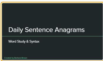 Preview of Daily Sentence Anagrams 
