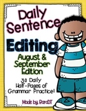 Daily Sentence Editing {August & September Edition}