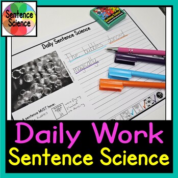 Preview of Daily Sentence Science Work to teach sentence structure right from the start