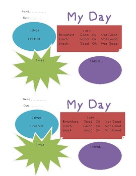 Daily Sheets for Child Care by Katey's Child Care Resources | TpT