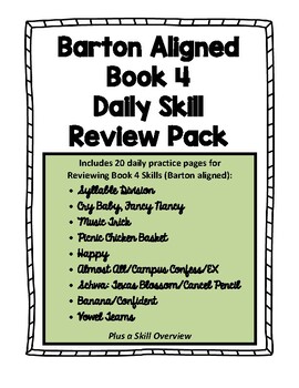 Preview of Daily Skill Review Pack (Barton Book 4 Aligned)