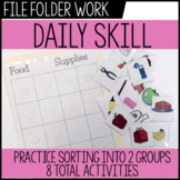 Daily Skills File Folders - Life Skills / Vocational Speci
