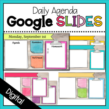 Preview of Daily Slide Agenda Templates Google Slides
