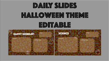 Preview of Daily Slide Halloween Theme