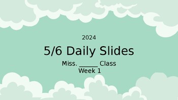 Preview of Daily Slide Organiser