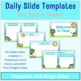 Daily Slide Template - Cute Spring Flower Themed