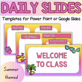 Daily Slide Template - Summer Themed