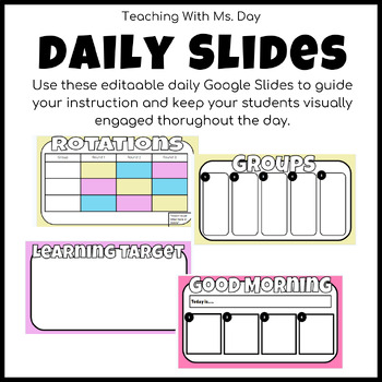Preview of Daily Slides-Editable