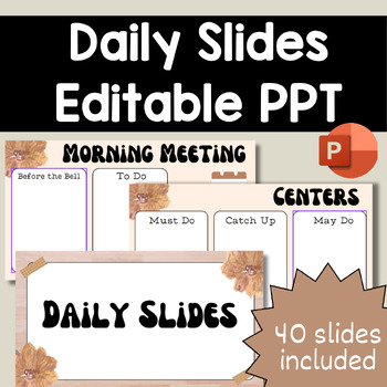 Preview of Daily Slides - Editable PPT - Neutral Theme