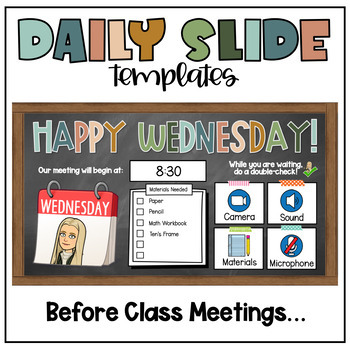 Daily Slides Template by A Trailblazing Teacher TpT