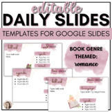 Daily Slides Templates -- Book Genre Themed: Romance -- EDITABLE