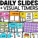 Daily Slides Visual Timers Centers Rotation PowerPoint Sli