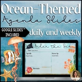 Daily Slides and Weekly Agenda Slides Ocean Watercolor Theme
