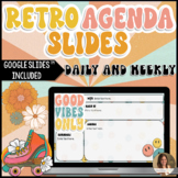 Daily Slides and Weekly Agenda Slides Retro Boho Theme -  