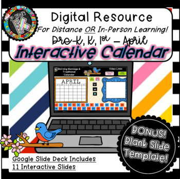 Preview of Daily Slides for Interactive Digital Calendar + Morning Meeting - APRIL