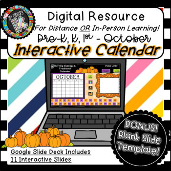 Preview of Daily Slides for Interactive Digital Calendar + Morning Meeting - OCTOBER