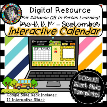 Preview of Daily Slides for Interactive Digital Calendar + Morning Meeting - SEPTEMBER