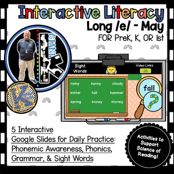 Preview of Daily Slides for Interactive Digital Literacy Skills LONG /E/ MAY