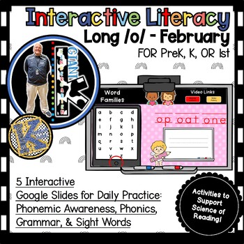 Preview of Daily Slides for Interactive Digital Literacy Skills LONG /O/ FEBRUARY
