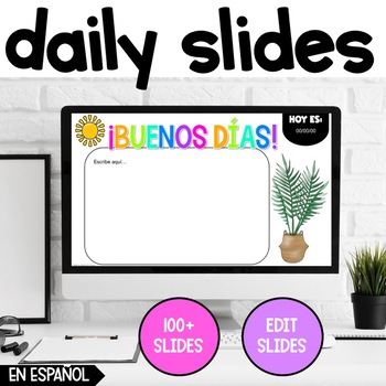 Preview of Daily Slides in Spanish with timers