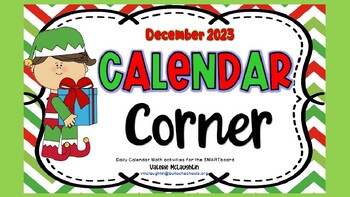 Preview of **2023 REVISIONS** Daily SmartBoard CALENDAR CORNER for December
