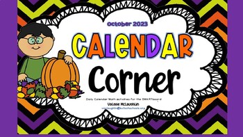 Preview of **2023 REVISIONS** Daily SmartBoard CALENDAR CORNER for October