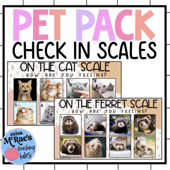 Preview of Daily Social Emotional Learning Scales | Morning Meeting | Pet Theme