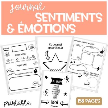 Preview of Daily Social Emotional Learning French Journal | Emotions et Sentiments