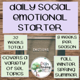 Daily Social Emotional Starters Morning Work