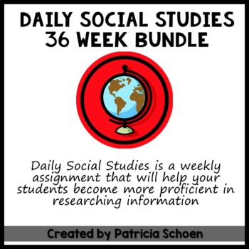 Preview of Daily Social Studies Research Bundle - Packs 1-4