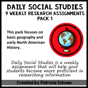 Preview of Daily Social Studies Research Pack 1