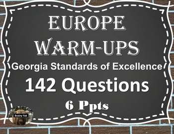 Preview of Daily Social Studies Warm-Ups Europe (Sixth Grade)