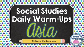 Preview of Daily Social Studies Warm-Ups (or Study Guide) -- Southern and Eastern Asia