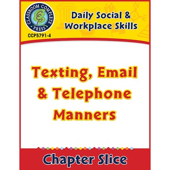 Preview of Daily Social & Workplace Skills: Texting, Email & Telephone Manners Gr. 6-12