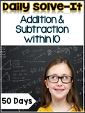 Daily Solve-It: Addition and Subtraction Word Problems within 10