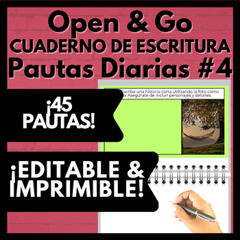 Preview of Daily Spanish Writing Practice Editable, Digital & Printable 45 Days Pack #4