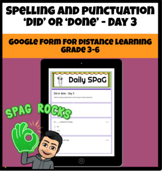 Preview of Daily Spelling and Punctuation- Day 3 - Using 'did' and 'done'