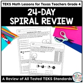 4th Grade TEKS Math Spiral Review | STAAR Test Prep and Da