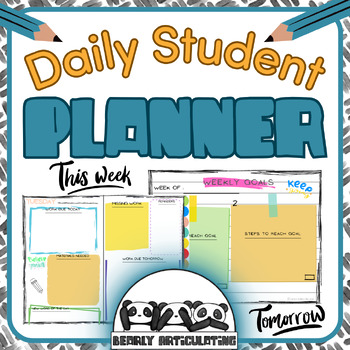 Preview of Daily Student Planner - ADHD & Executive Functioning Friendly